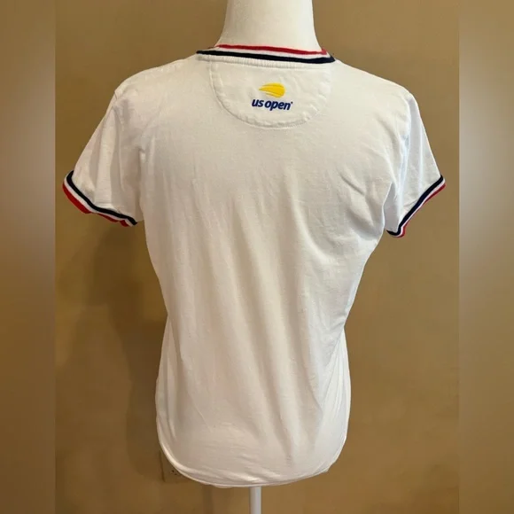 Ralph Lauren Women's US Open Logo Cotton Tee in Pure White XS - Picture 5 of 16